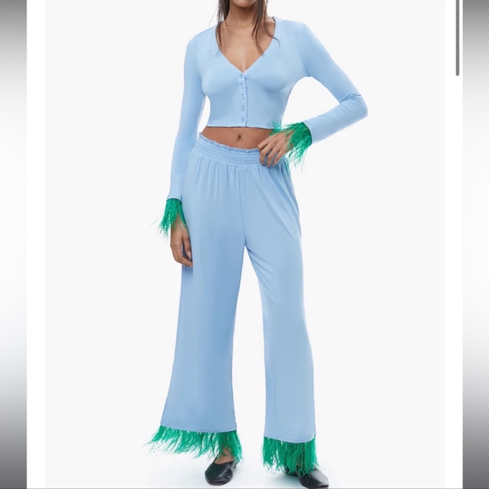 Feather Modal Pull On Pant & Cardigan Set | Bridal pajama, Bridal loungewear